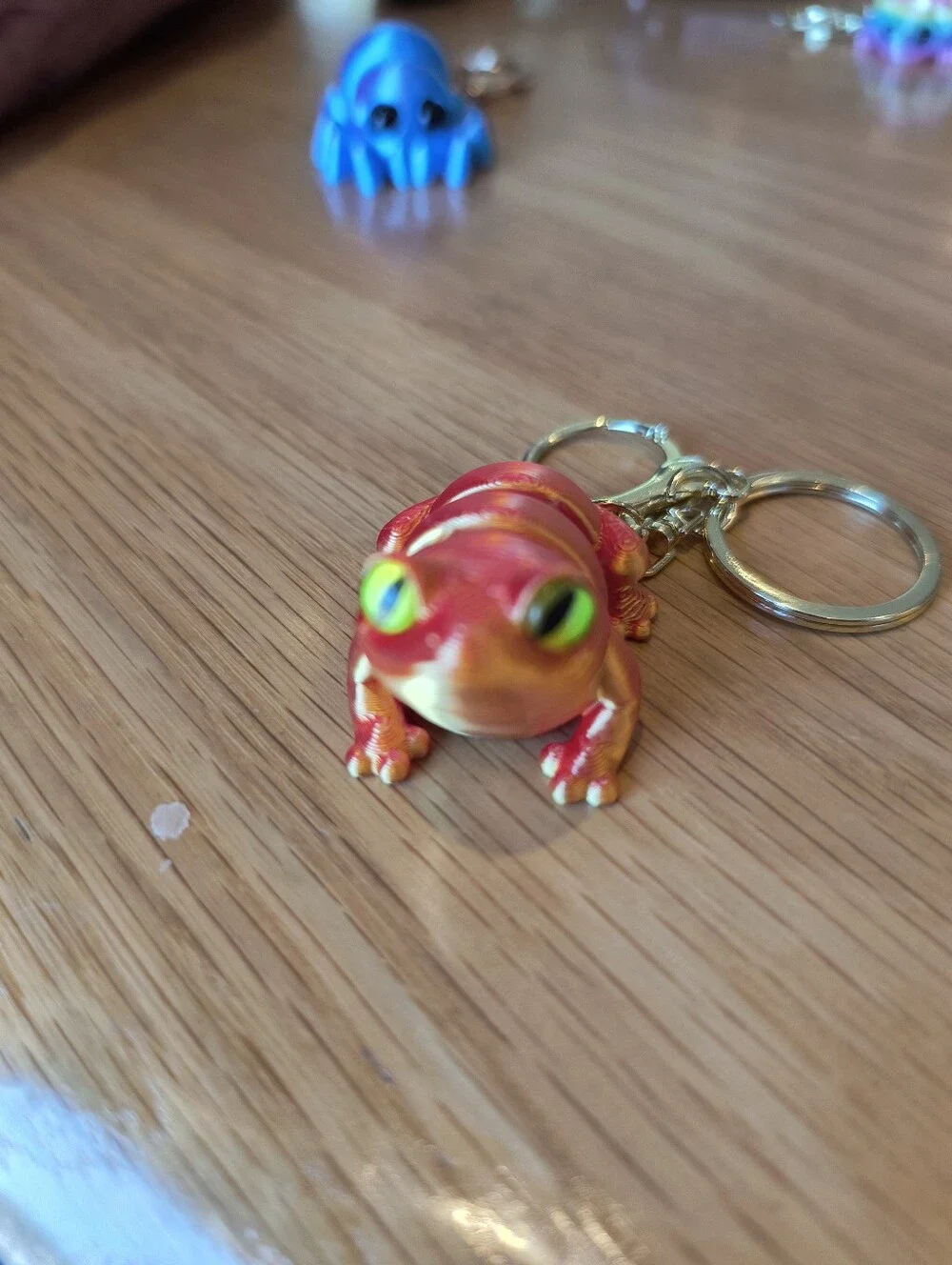 Red Frog Keychain Pet Toy Accessory - Decorative Charm